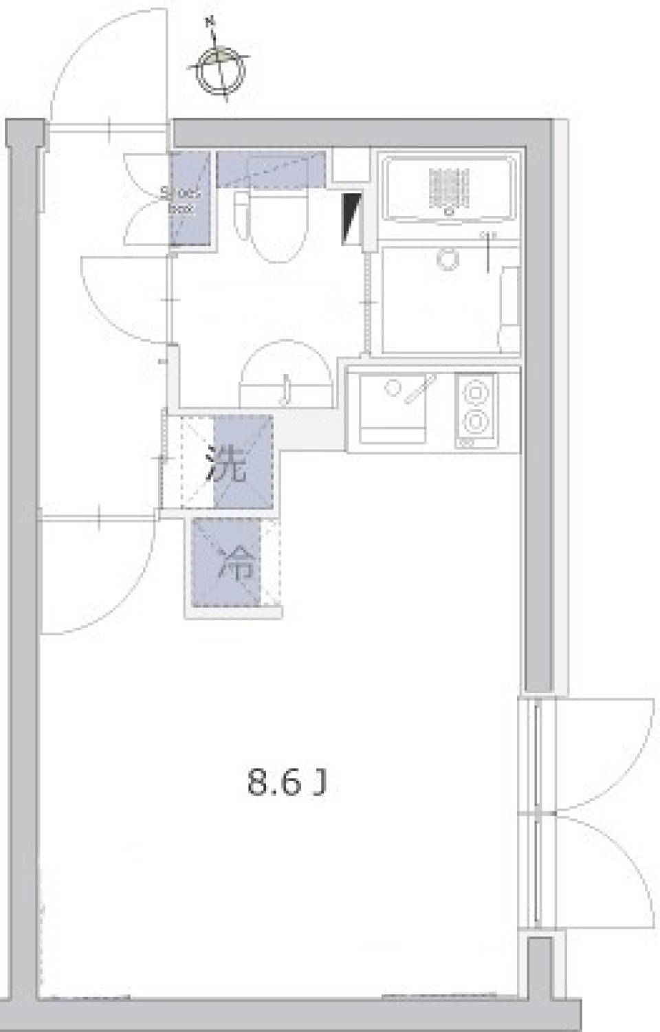 アレーロ西早稲田　405号室の間取り図