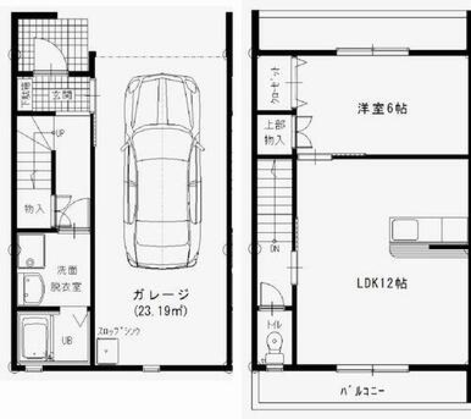 自分だけの趣味空間を［ガレージ］の間取り図