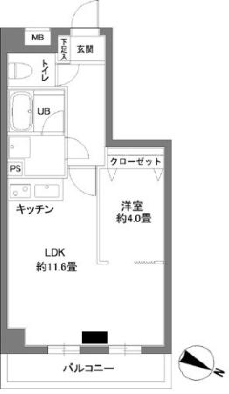 カスタリア千駄ヶ谷　404号室の間取り図