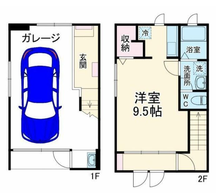 居住空間が全て2階にまとまっている、生活動線GOODな間取り。