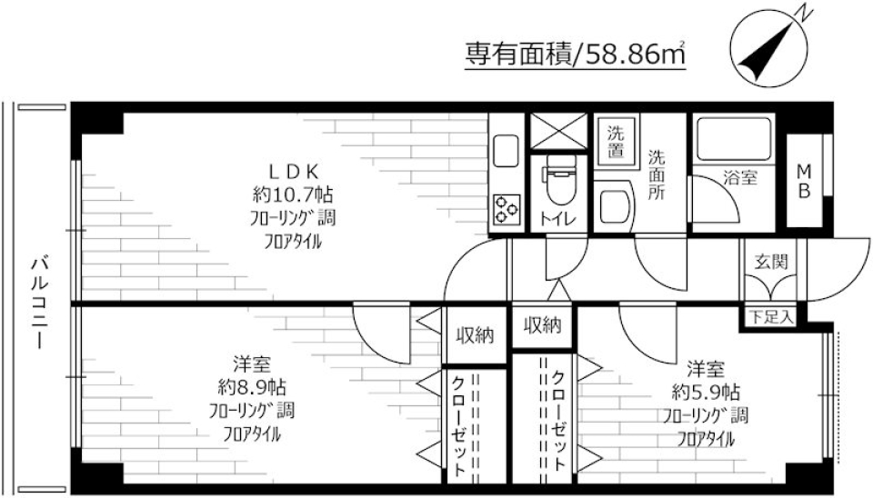 シェトワ代々木 205号室の間取り図