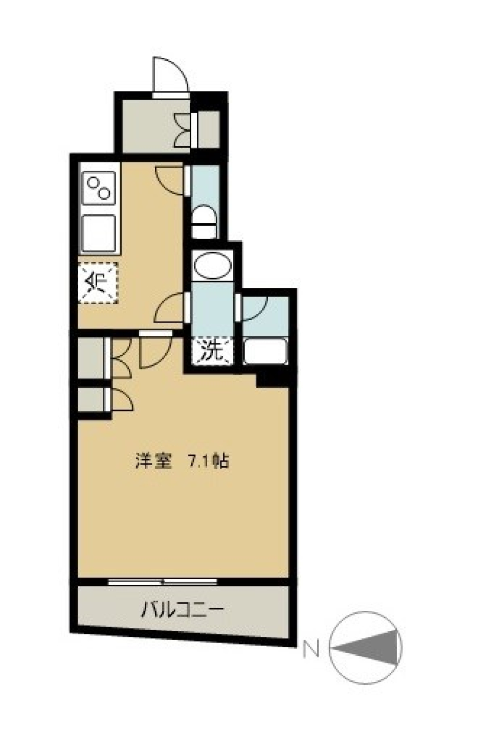 ZOOM池袋West 1102号室の間取り図