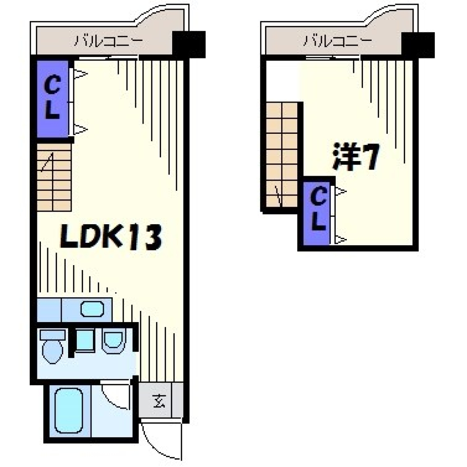 京成サンコーポ浅草　1304号室の間取り図