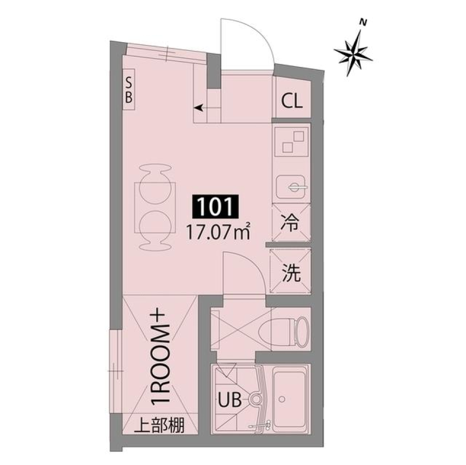 パティオ梅ヶ丘W　101号室の間取り図