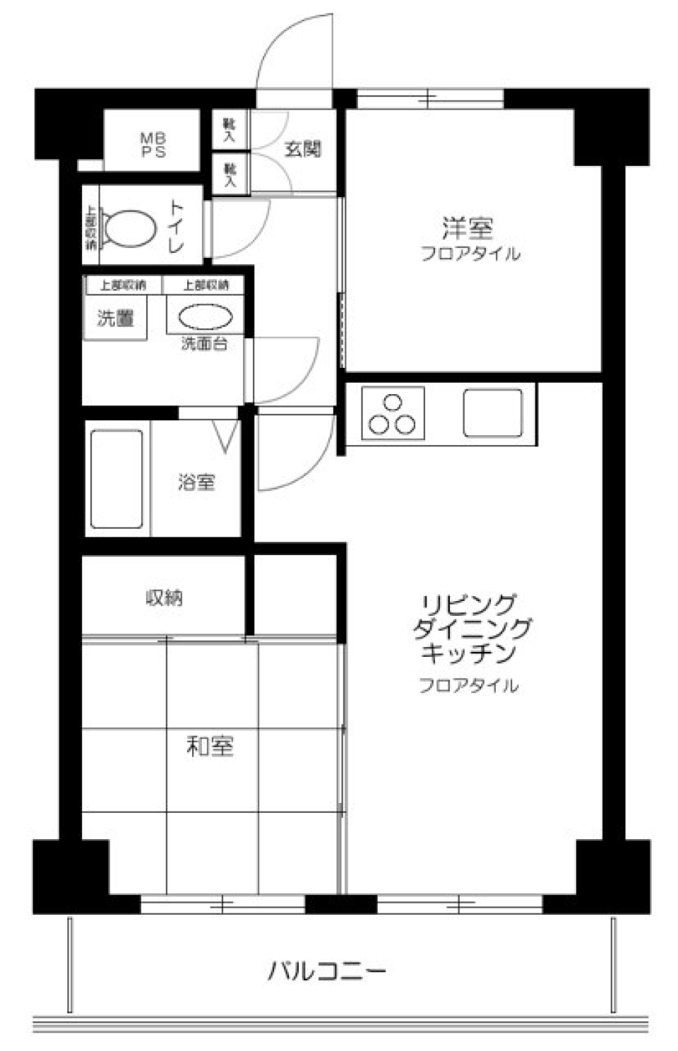 ライオンズマンション千鳥町　402号室の間取り図