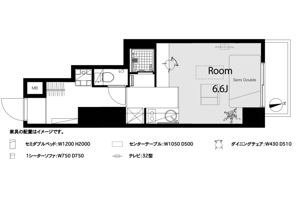 グランドメゾン飯田橋 201号室の間取り図