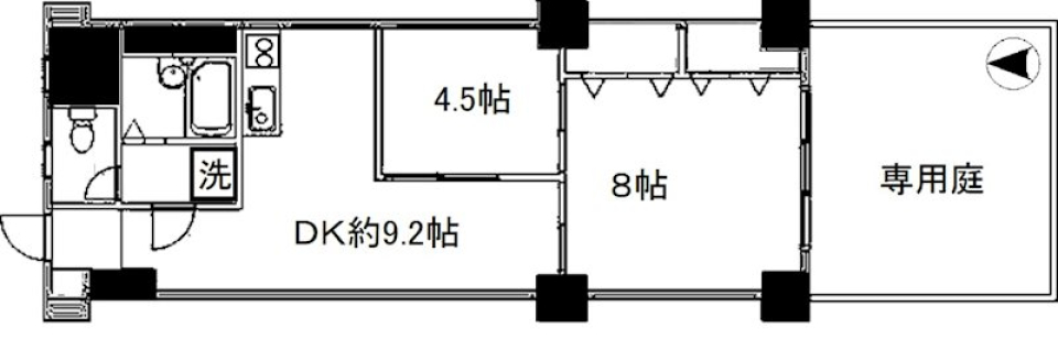 秀和東中野レジデンス 105号室の間取り図