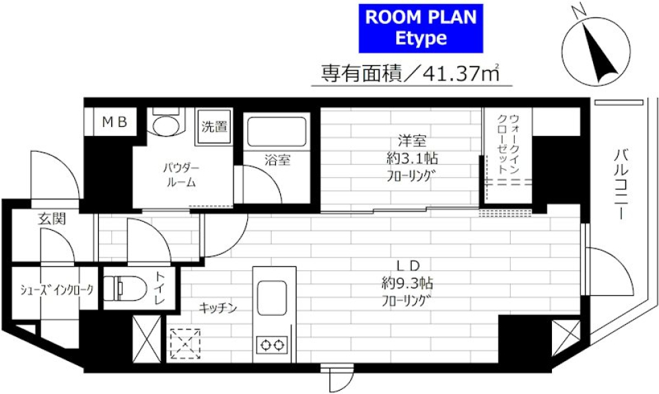 スタイリッシュな住みやすさの間取り図