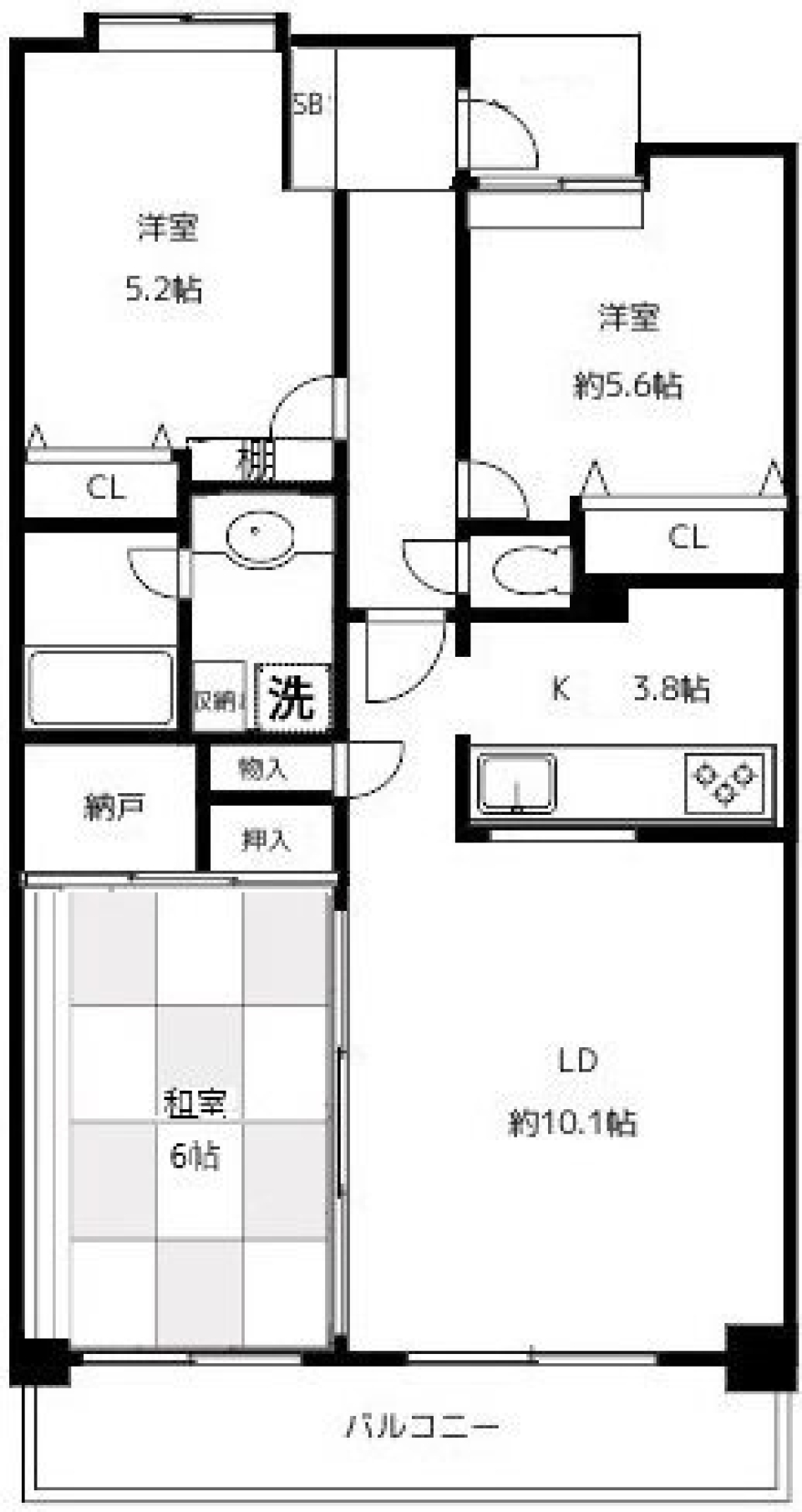 アソシエール中野弐番館 405号室の間取り図