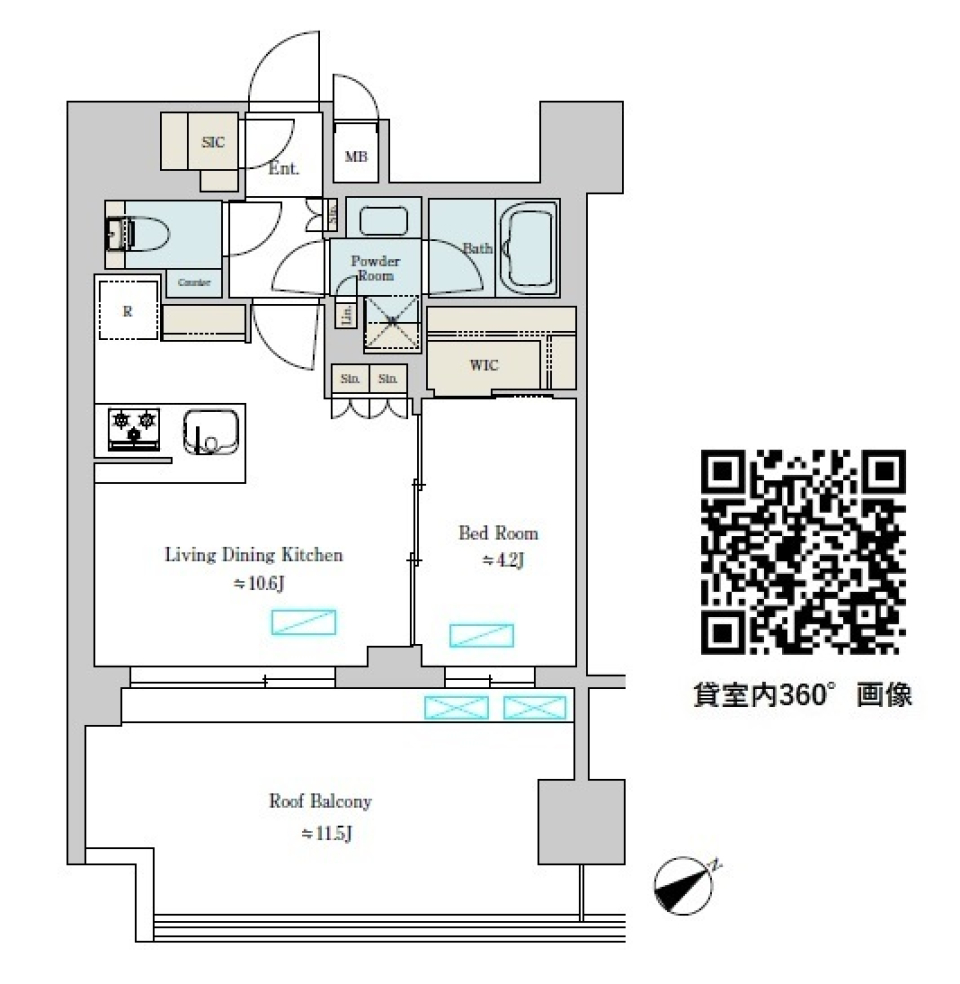 Ｂｒｉｌｌｉａ　ｉｓｔ　大井町　1403号室［ペット可］の間取り図