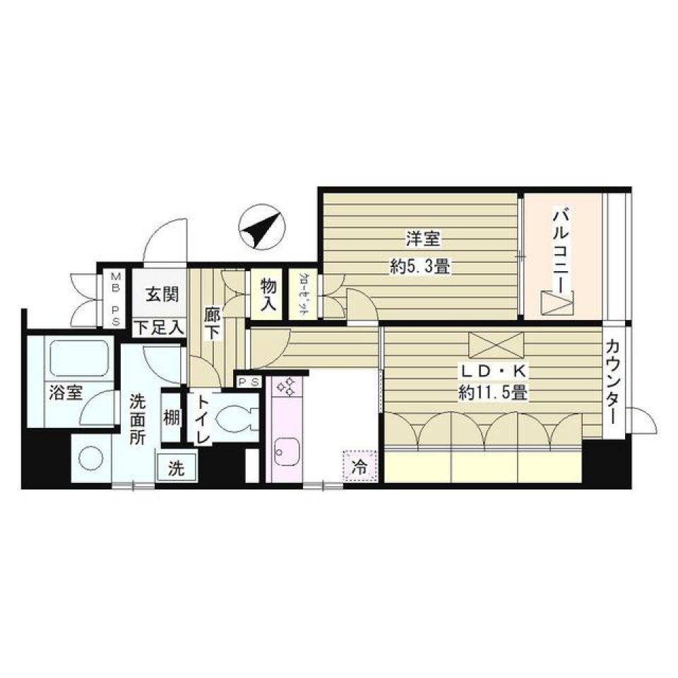 カルナ築地の間取り図