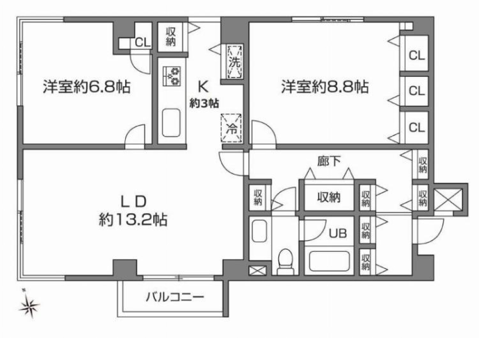 ハウス東雪谷　204号室の間取り図