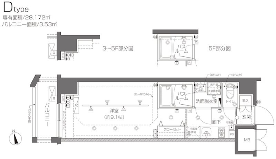 ZOOM大塚 303号室［ペット可］の間取り図