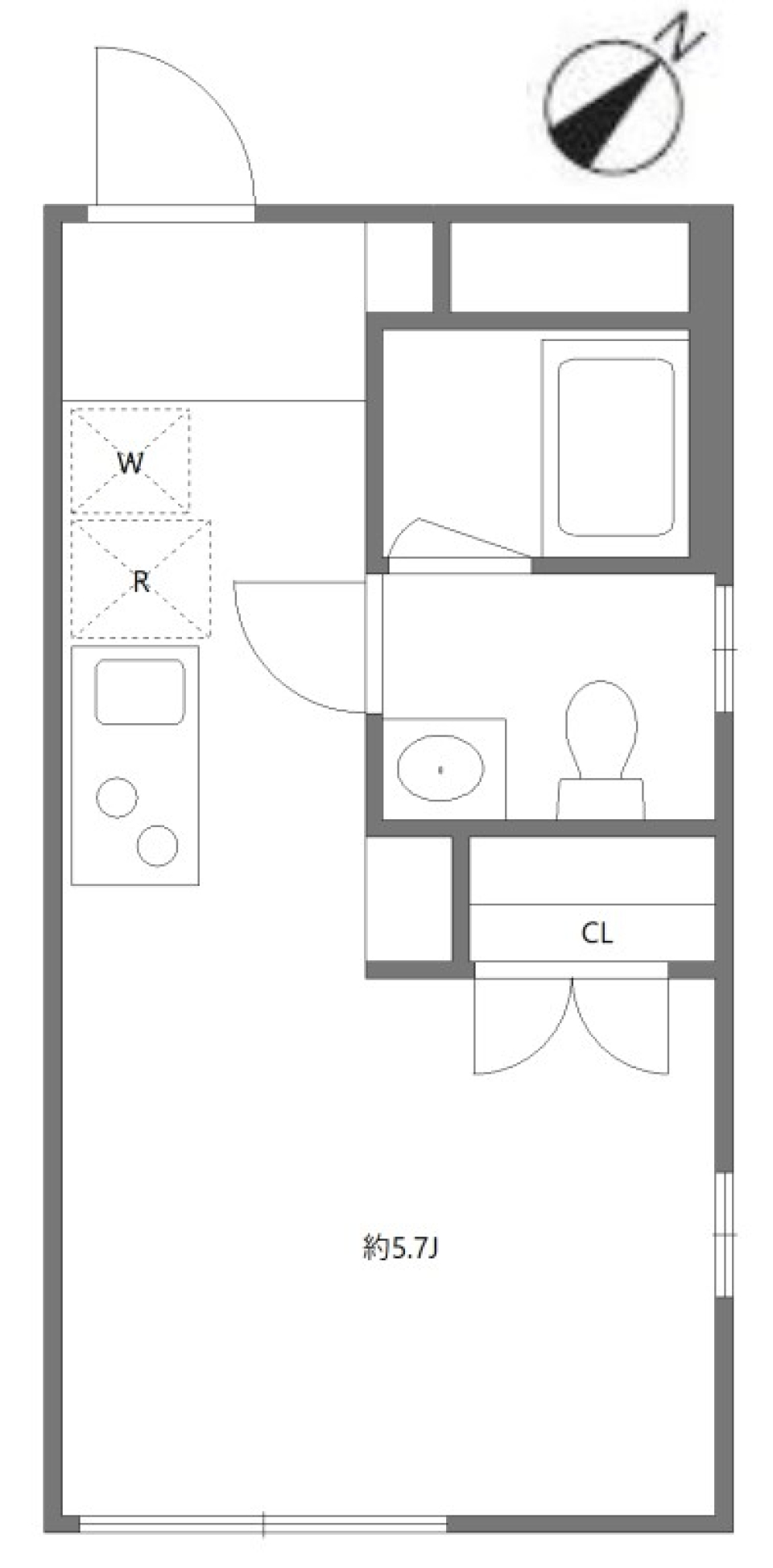 レガリア下丸子　202号室の間取り図