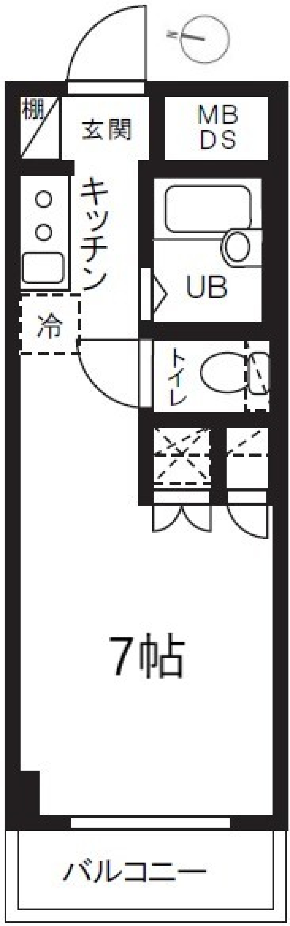 クラウン西麻布　503号室の間取り図