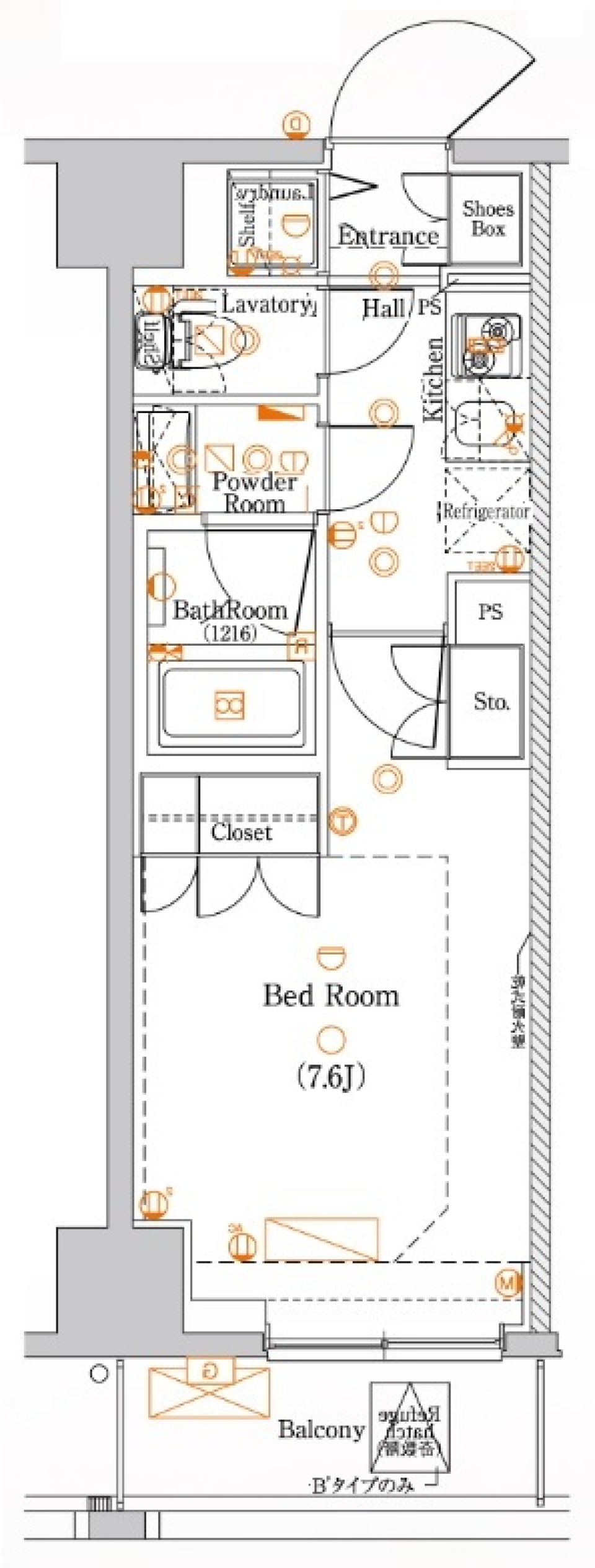 DIPS十条仲原WEST　303号室［ペット可］の間取り図