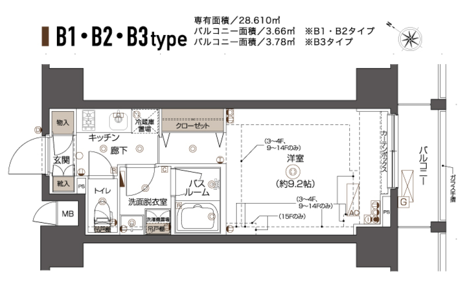 ZOOM西五反田 1302号室［ペット可］の間取り図