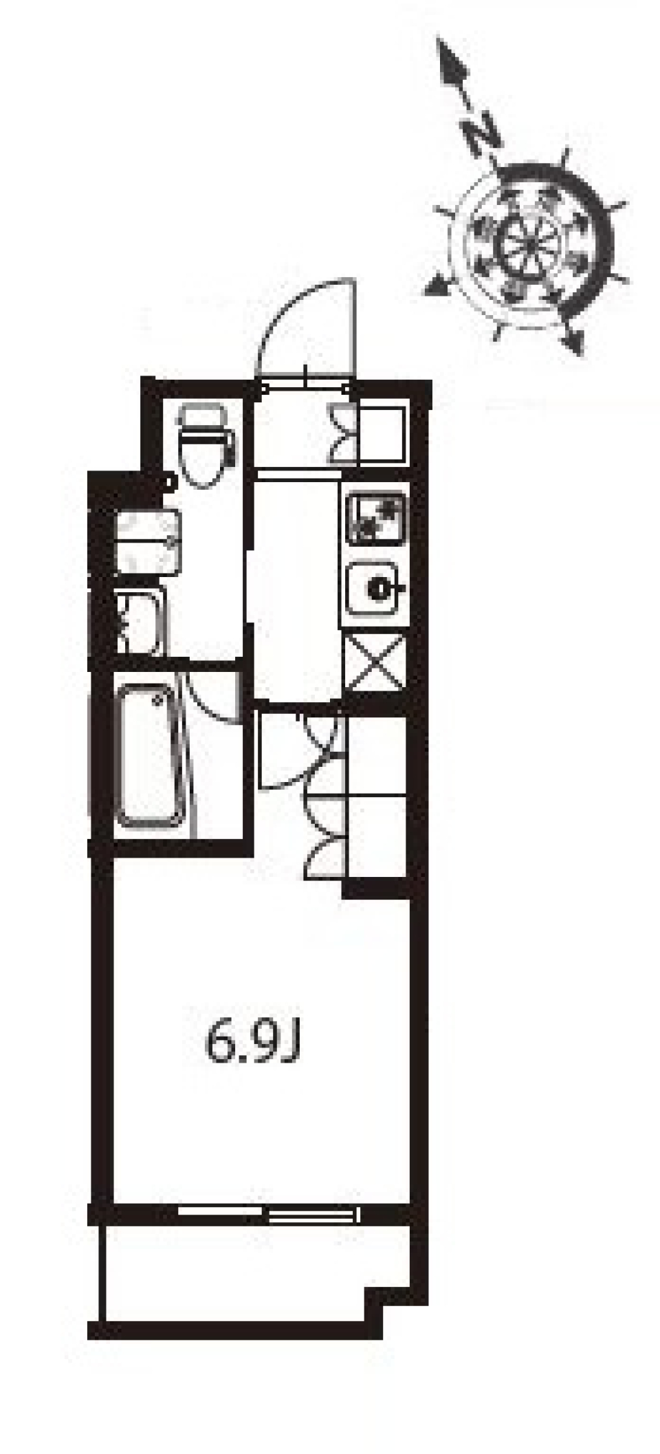 アジールコート東大井　512号室の間取り図