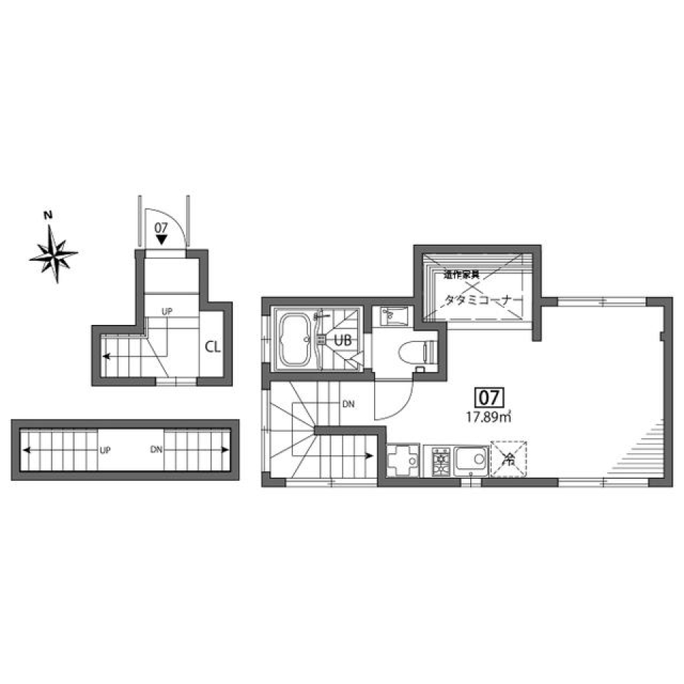 グランエッグス下丸子　07号室の間取り図