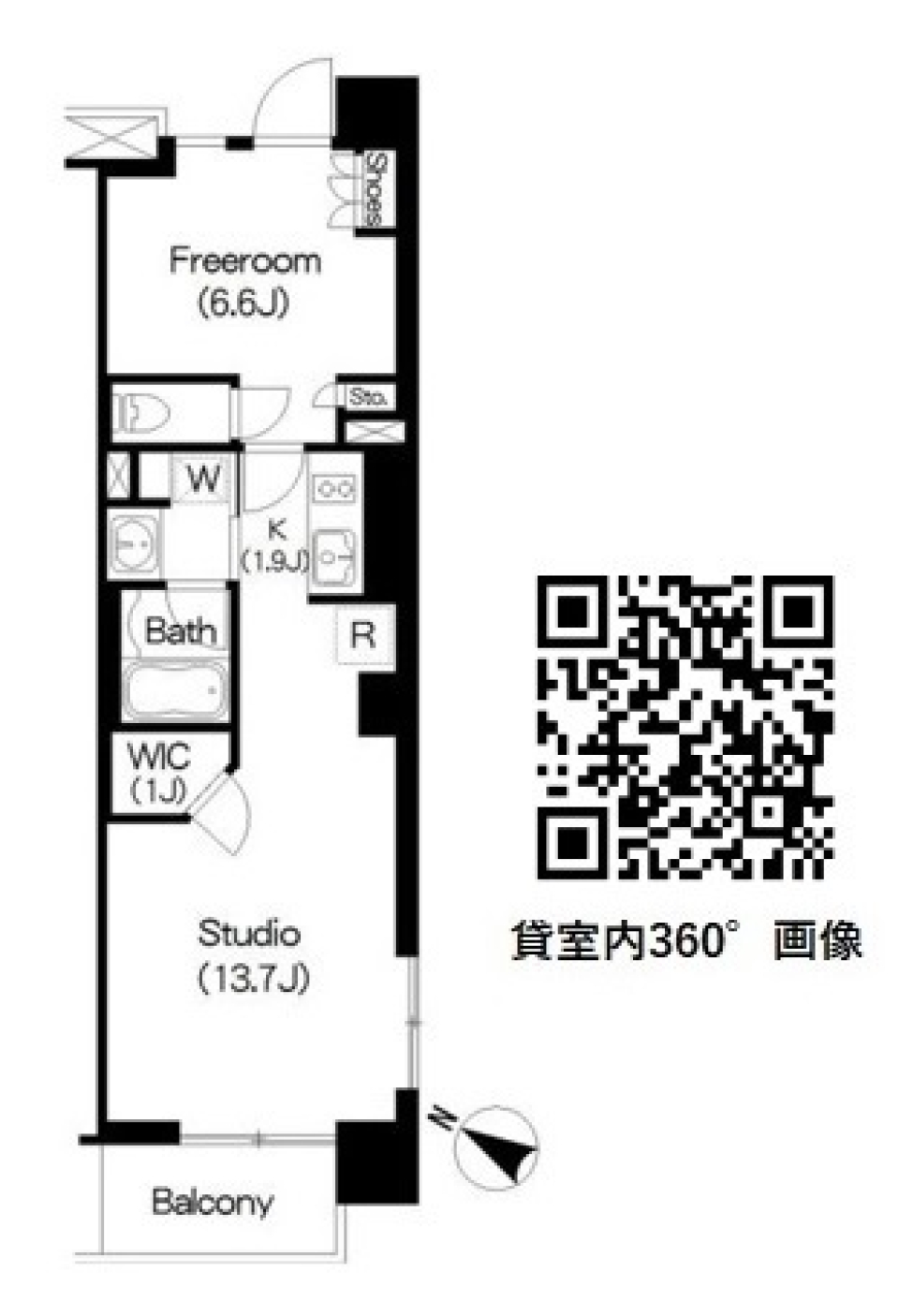 Ｂｒｉｌｌｉａ　ｉｓｔ　三軒茶屋　ブラッサムテラス　412号室の間取り図