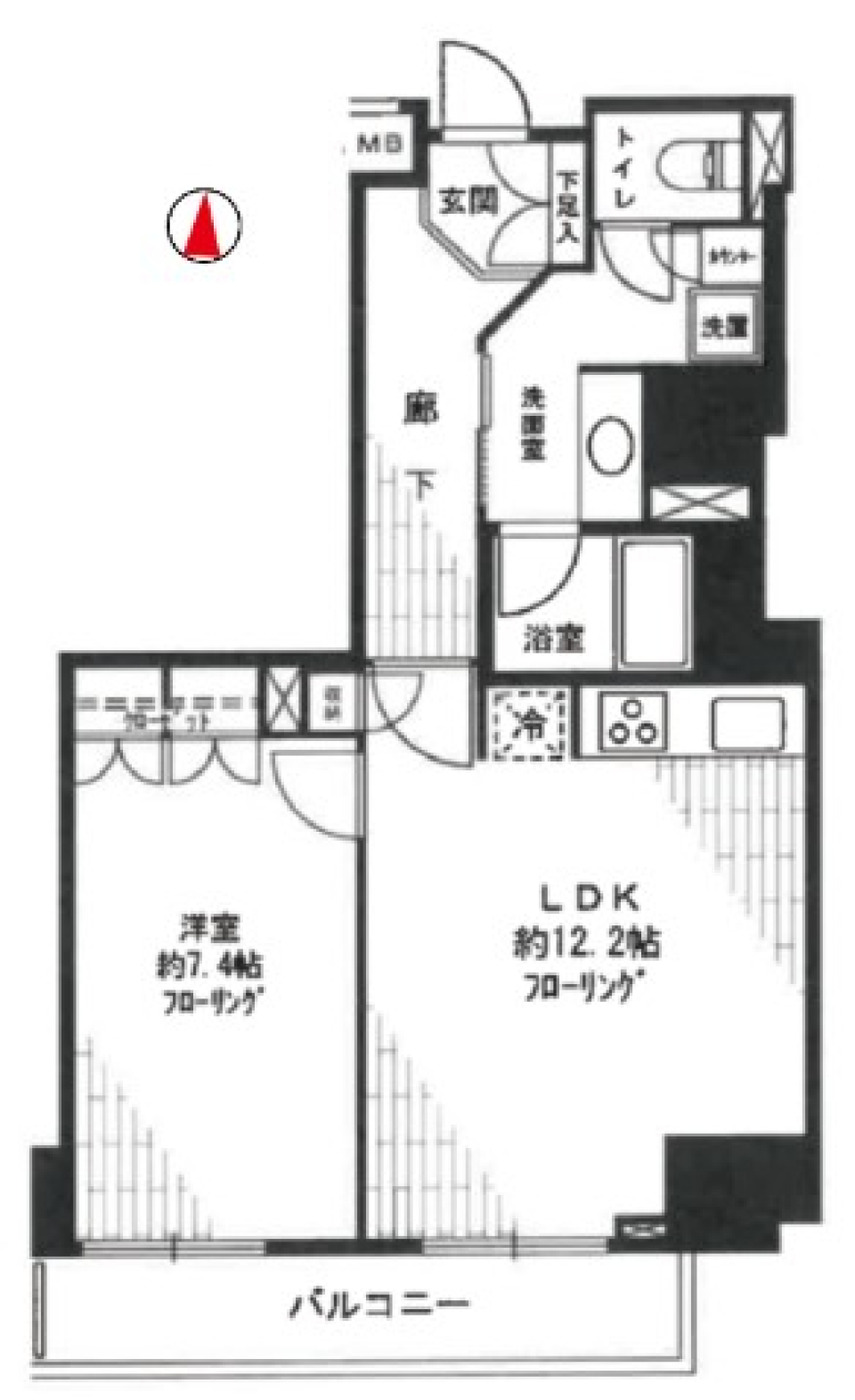 フィールA渋谷　801号室［ペット可］の間取り図