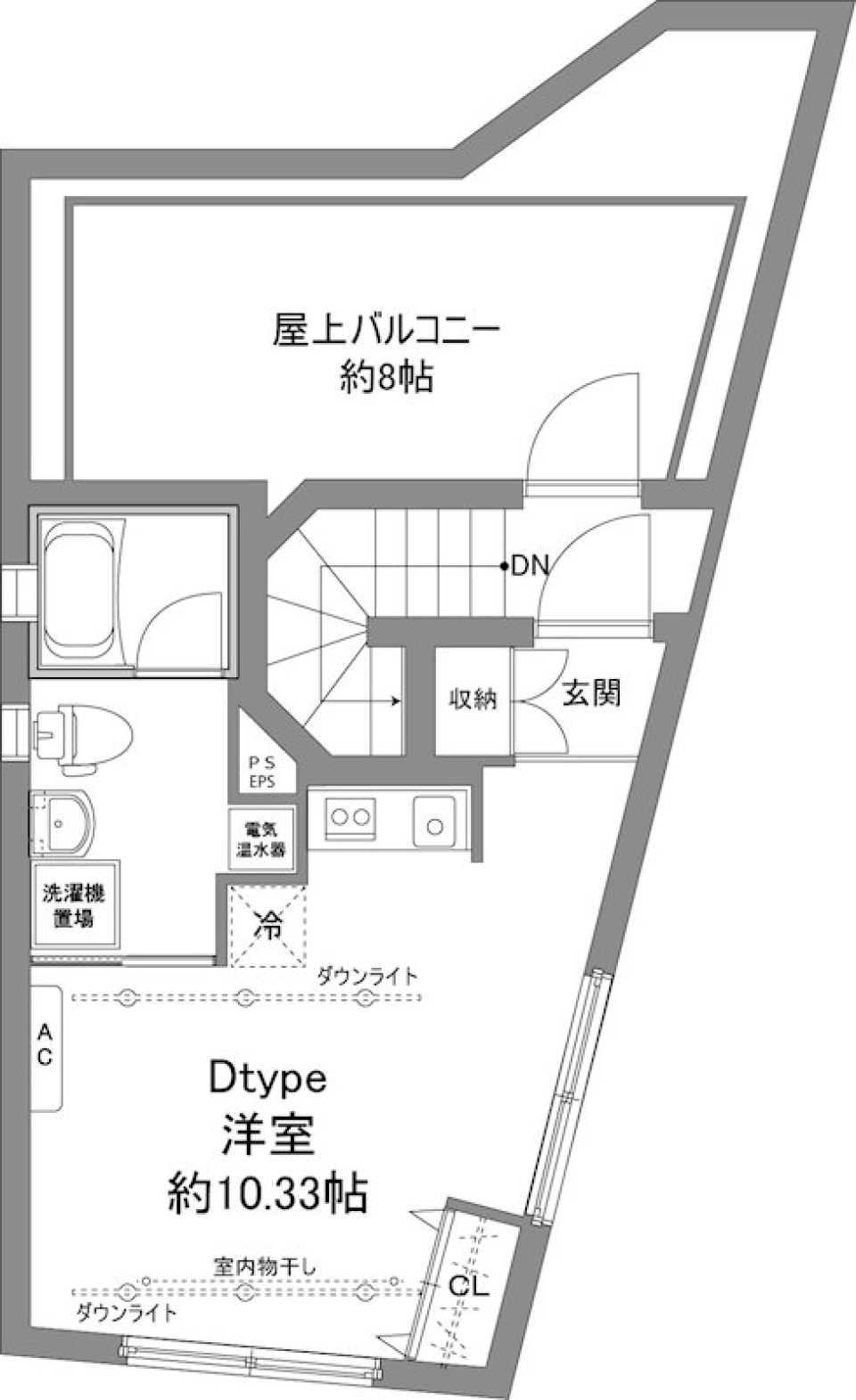 私だけのバルコニーの間取り図