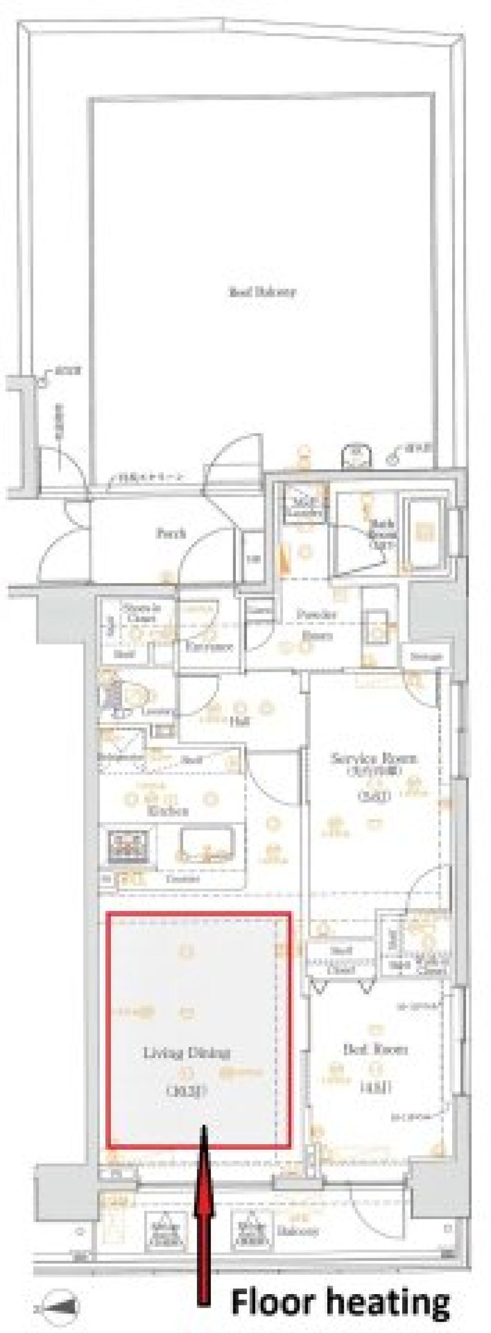 ブレシア新御徒町 1002号室［ペット可］の間取り図