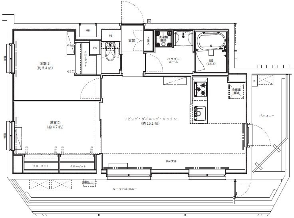 GENOVIA学芸大学 501号室［ペット可］の間取り図