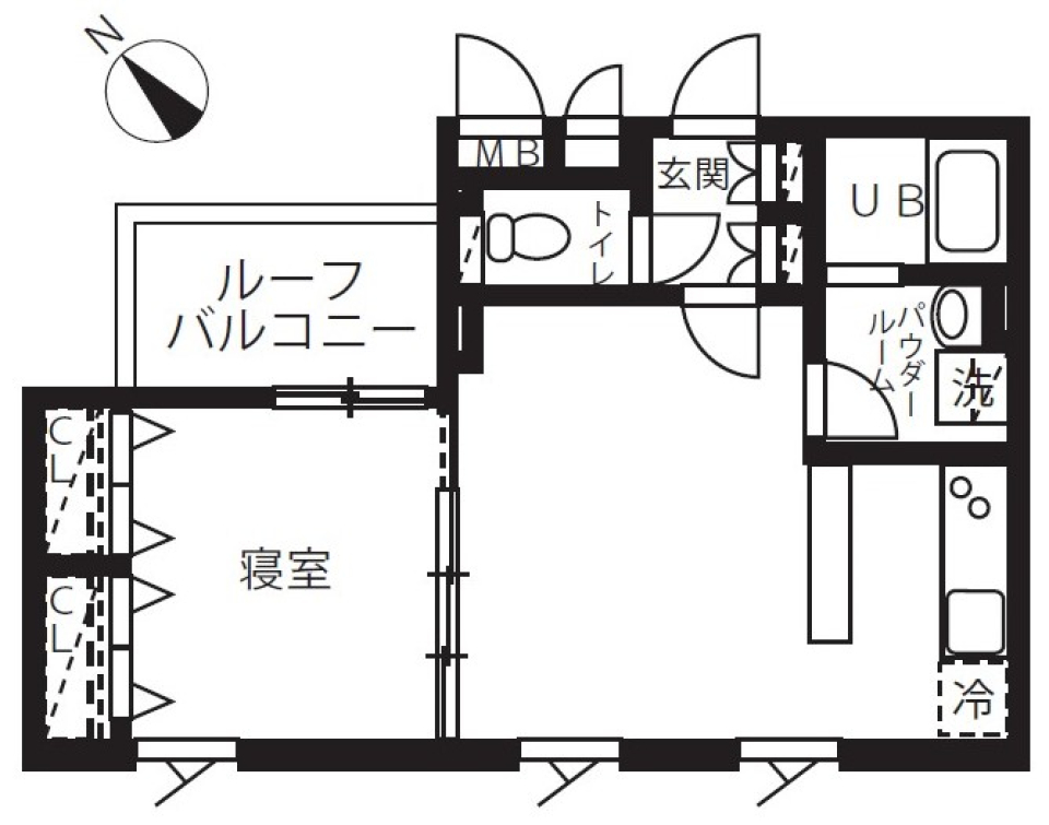 ホワイトなダンスフロア［ペット可］の間取り図