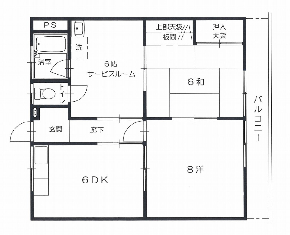 真藤ビル　301号室の間取り図