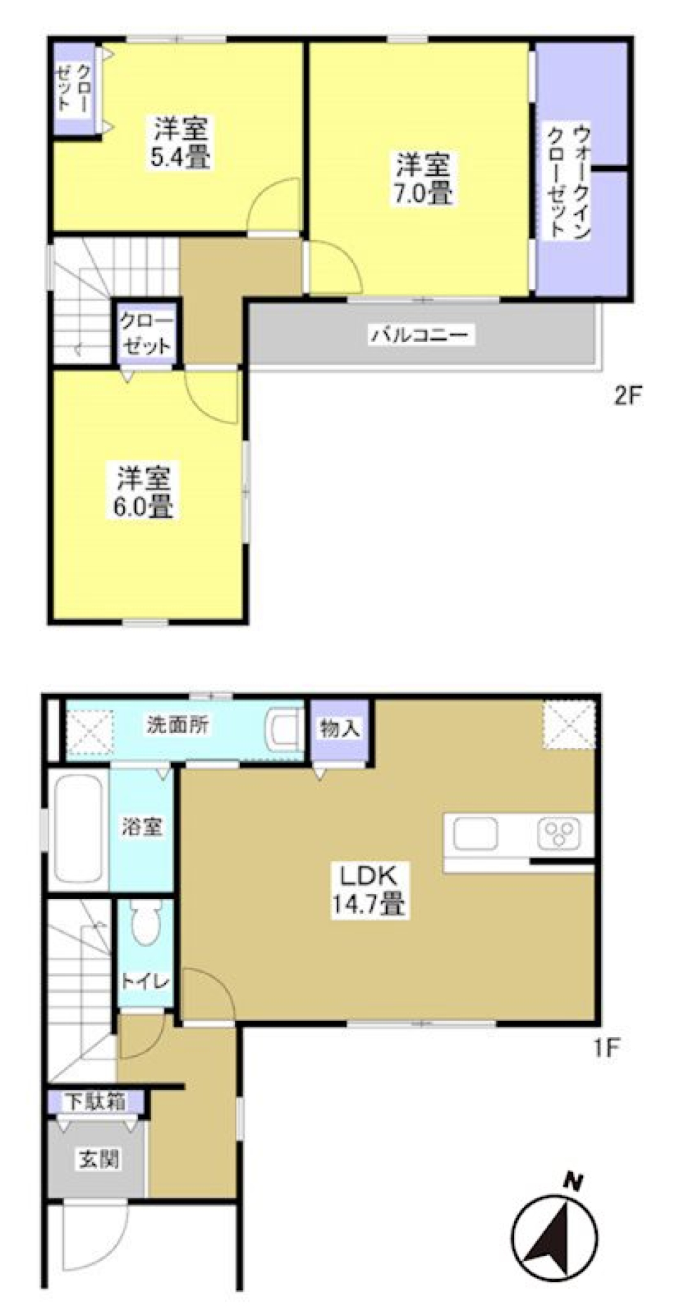 湖と海の狭間で［ペット可］［新築］の間取り図