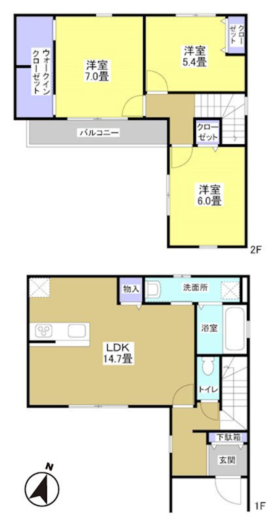 海風を感じる町［ペット可］［新築］の間取り図