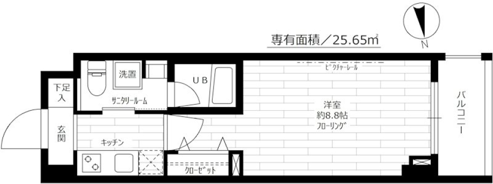 ステージグランデ神楽坂 302号室の間取り図