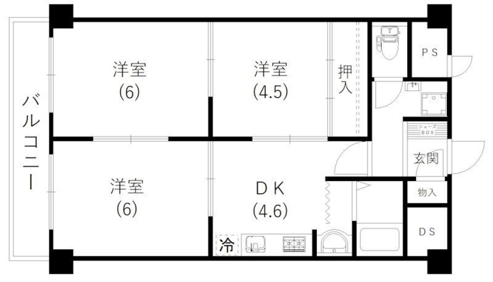 私色の生活の間取り図