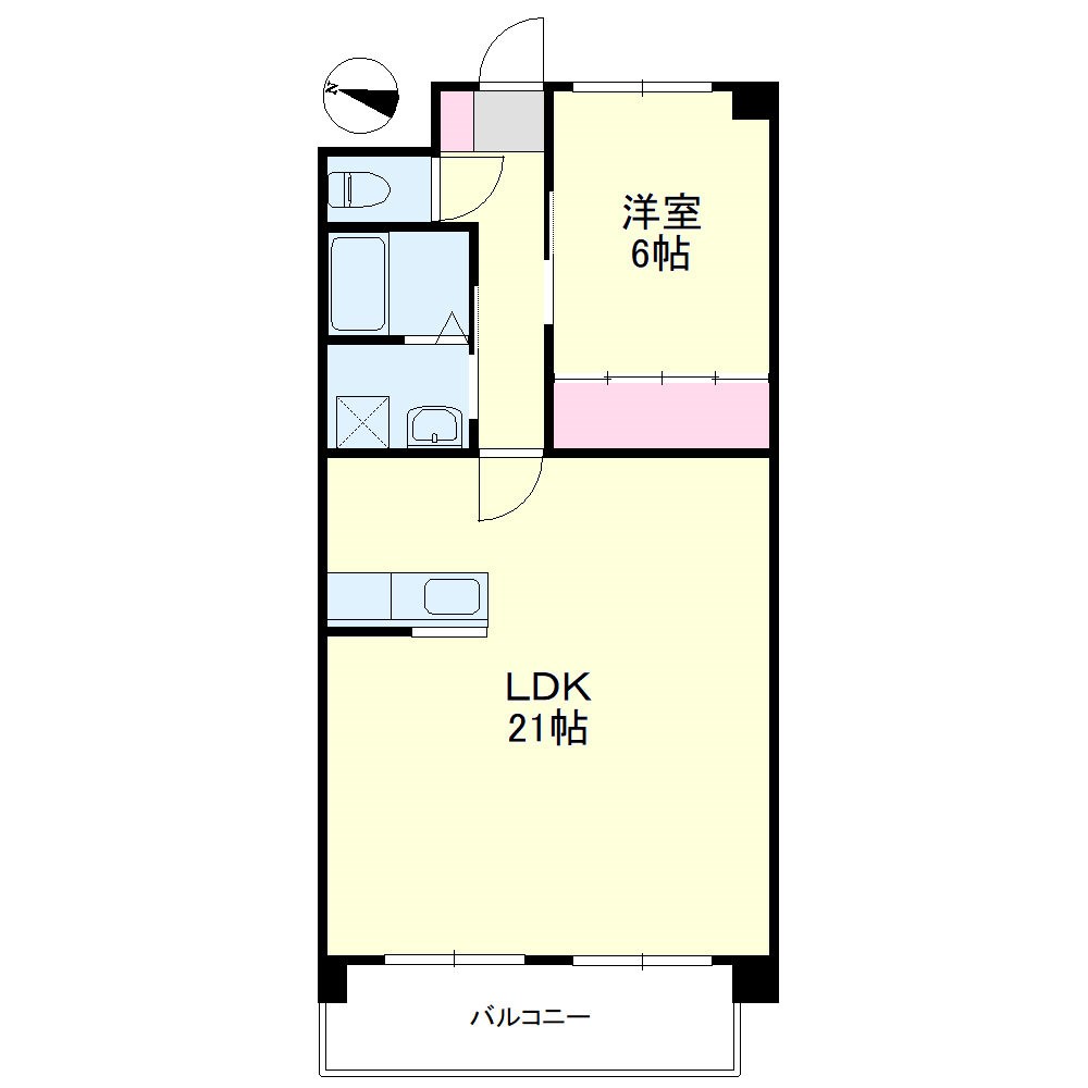 広すぎる...1LDKの間取り図。