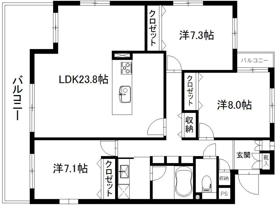 のびのび生きてほしくて[ペット可]の間取り図