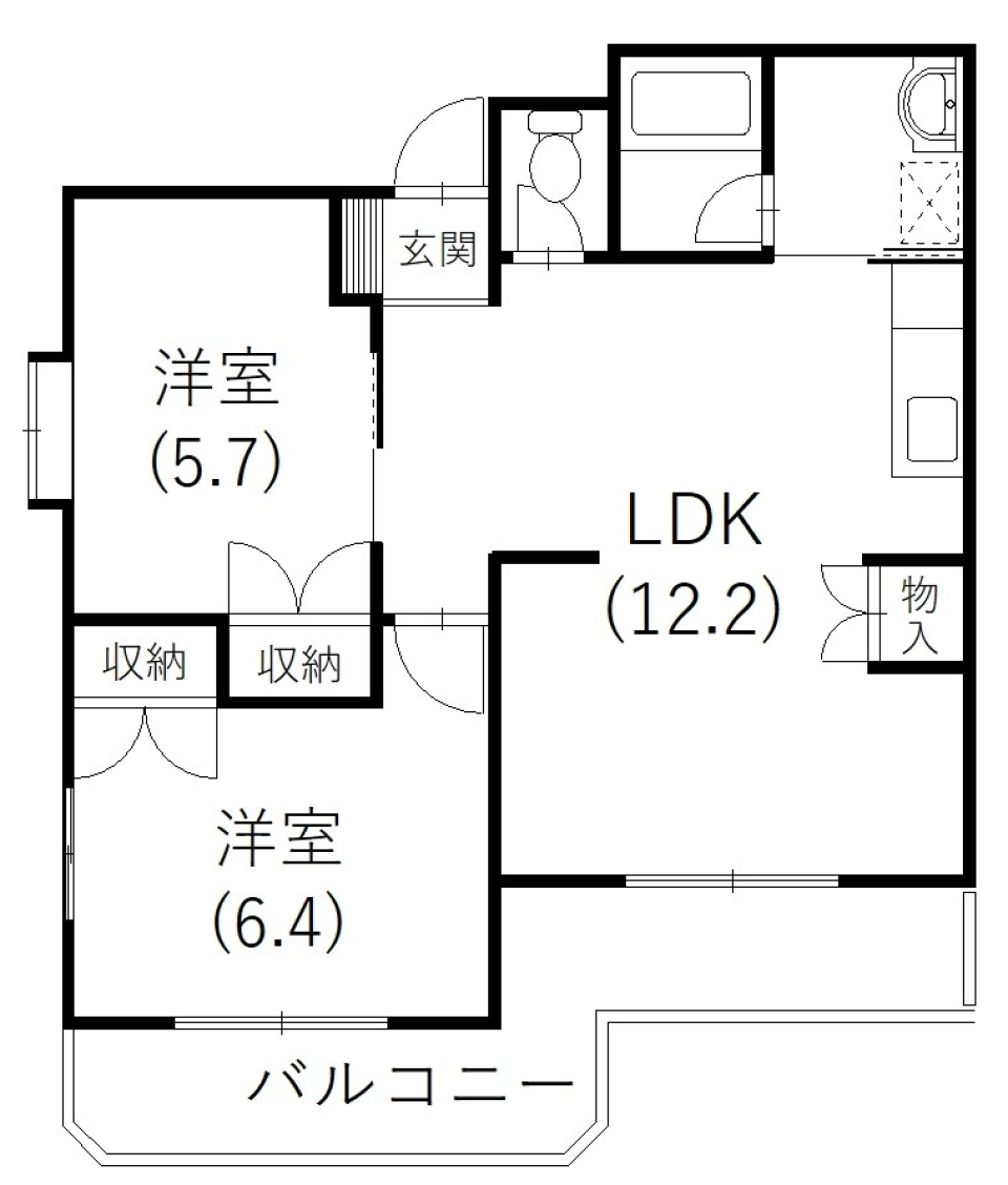 ひだまりを感じての間取り図