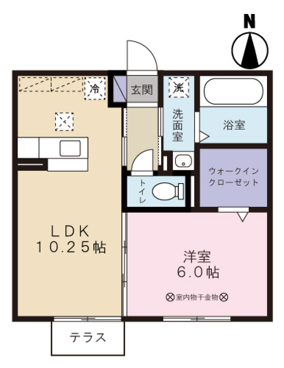 静かでゆとりある生活の間取り図