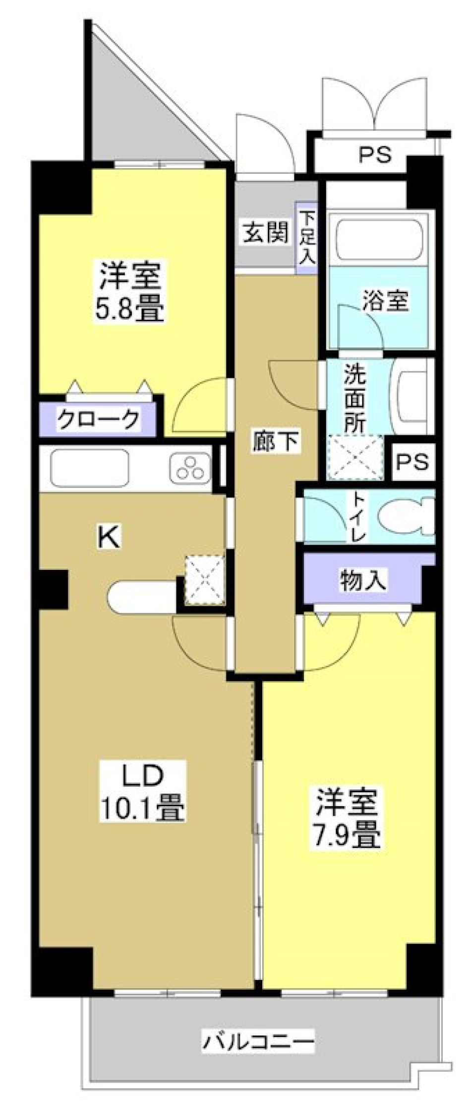 ずっと眺めてたいな［ペット可］の間取り図