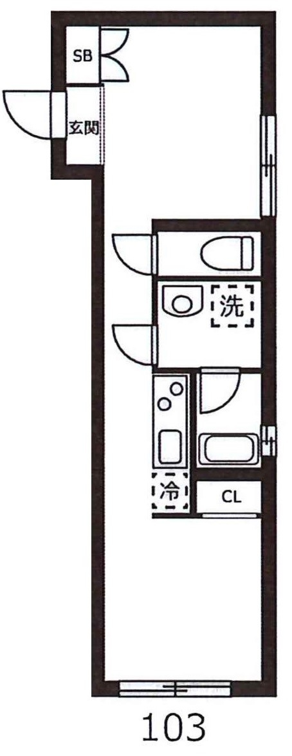 ファーレ四谷Ⅳ　103号室の間取り図