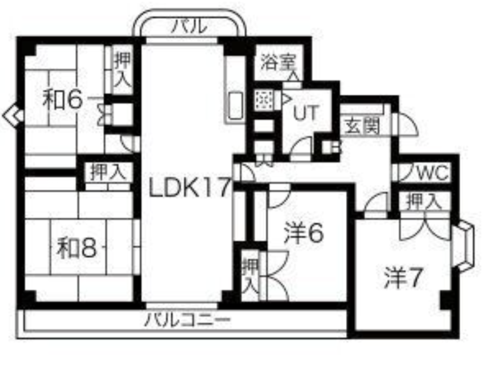 佐鳴湖の4LDKの間取り図