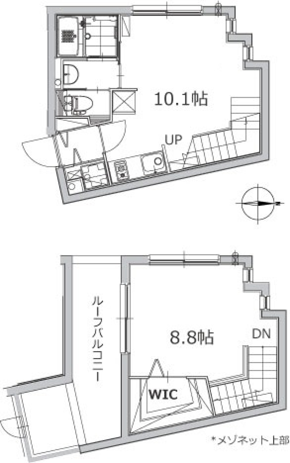 アレーロ江戸川橋　401号室の間取り図