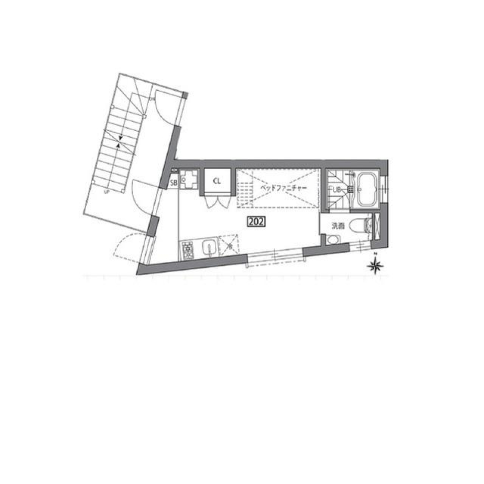 グランレジデンス駒沢大学S　202号室の間取り図