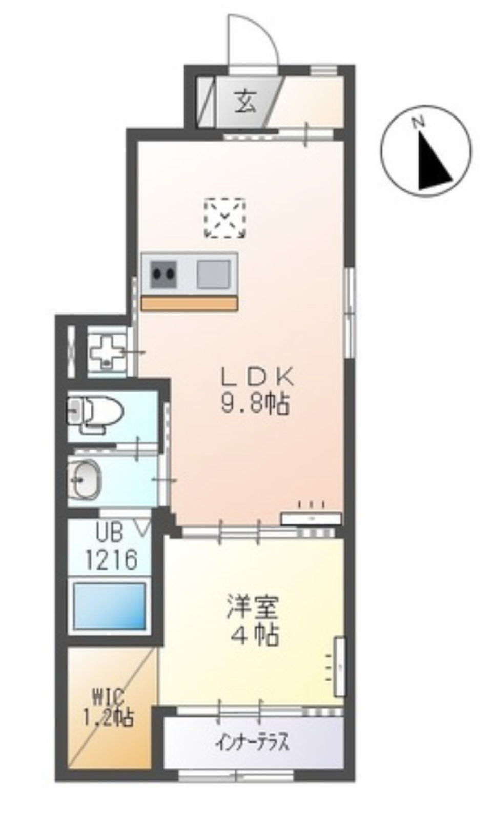 生活に便利な新橋のお部屋［新築］の間取り図