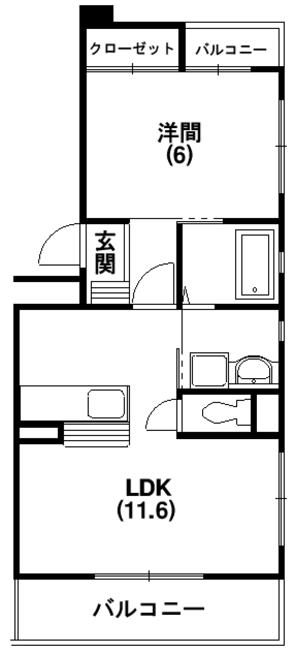 今日はベッドに直帰での間取り図