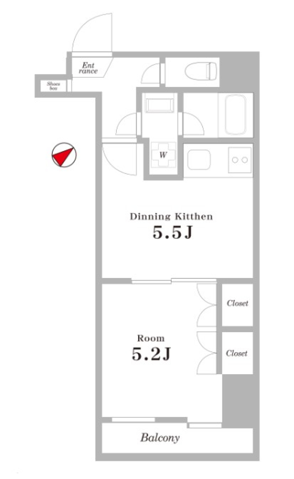 グランドパーク渋谷ブランシェ　303号室の間取り図