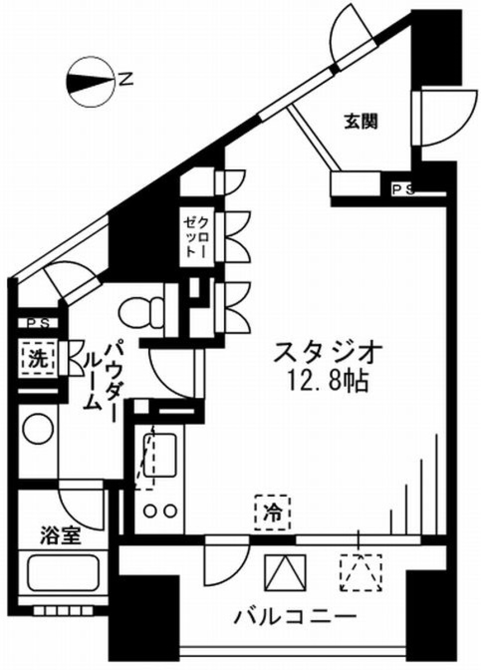 プライムアーバン四谷外苑東　801号室の間取り図