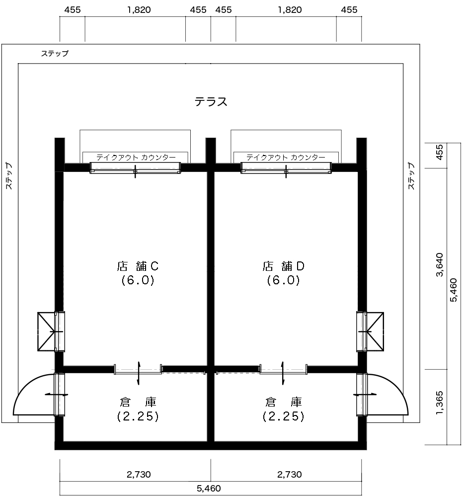 こちらはC/D区画の間取り。