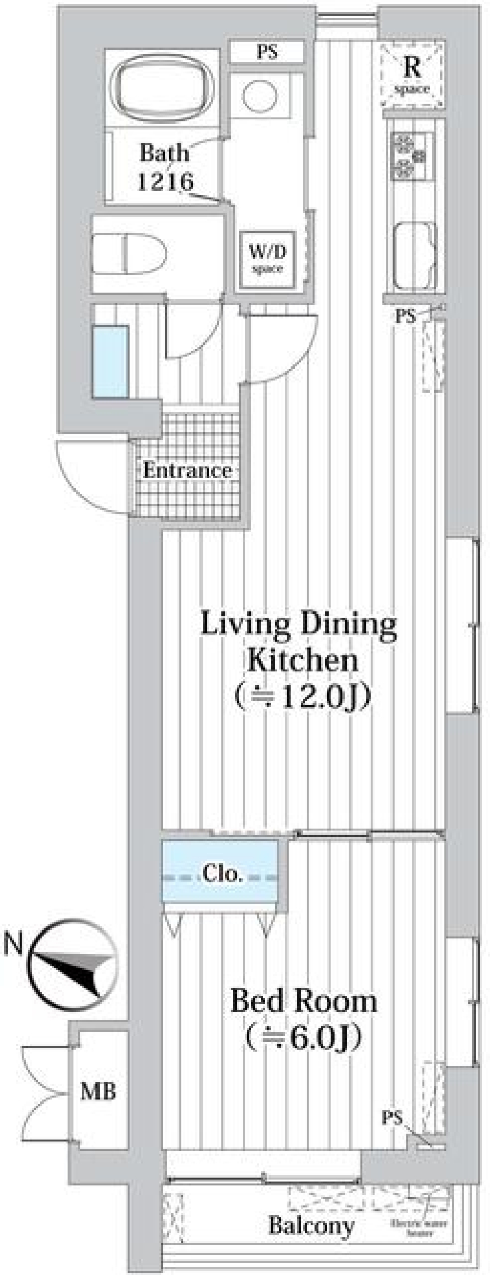 ＭＤＭ柿の木坂　201号室の間取り図