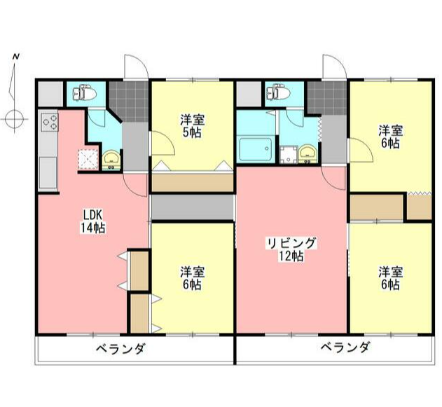 コネクティング廊下で繋がる2部屋総取り